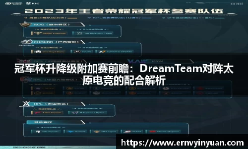 冠军杯升降级附加赛前瞻：DreamTeam对阵太原电竞的配合解析